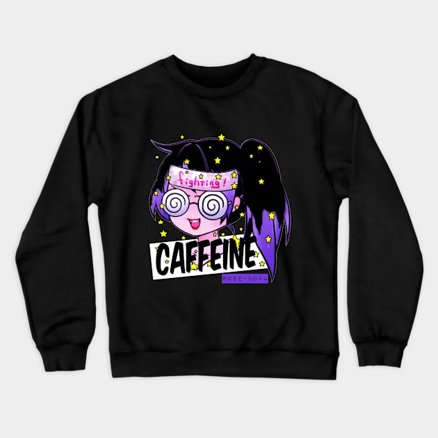 Fighting-Caffeine Crewneck Sweatshirt by AshRose-Nova